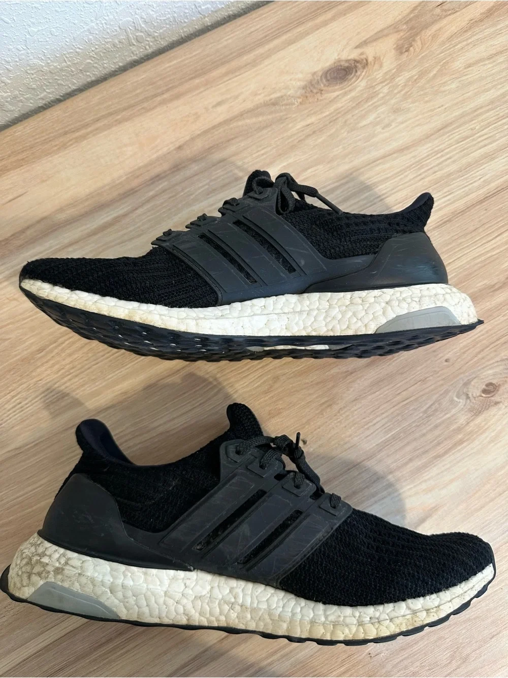 adidas Black Men's Running Sneakers with Cream Boost Midsole
